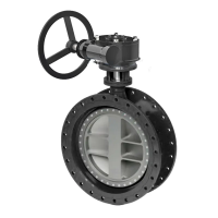 Затвор поворотный дисковый трехэксцентриковый, серии TL43R, TAFLINE, DN600 PN16, корпус, диск - сталь, фланцевый с редуктором