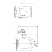 Кран шаровой стальной полнопроходной фланцевый, серии TL31-F, TAFLINE, DN100 PN16, с голым штоком