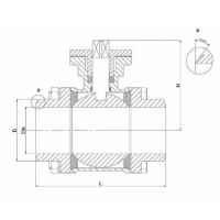 Кран шаровой полнопроходной муфтовый, серии TL32-М, TAFLINE, DN100 PN25