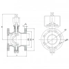 Кран эксцентриковый полусферический-TL34-F-TAFLINE, DN050 PN16, фланцевый