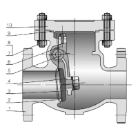 Клапан обратный поворотный фланцевый Tafline, серия TL53, ДУ100, PN63